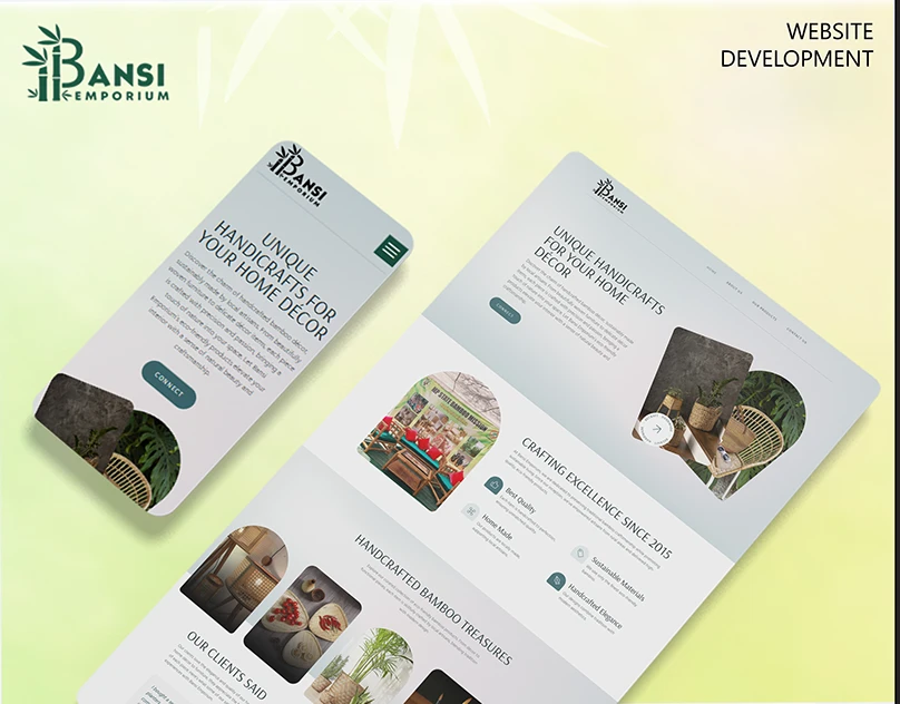 Modern corporate website design with clean layout